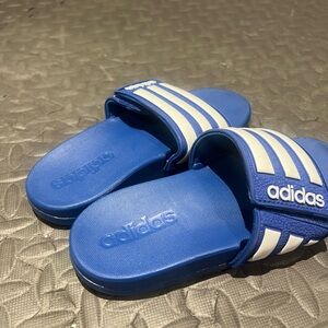 Adidas Kids Royal Blue Slide Sandals